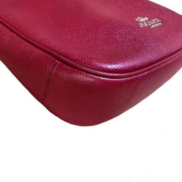 🍒 COACH Authenticated Leather Ellie File  Crossbody in Garnet Red 🍒 - Picture 7 of 14